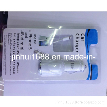 for Mini iPad and iPhone5 Car Charger with USB Cable (JH-charger-01)